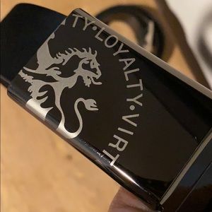 2 black MENS belts leather